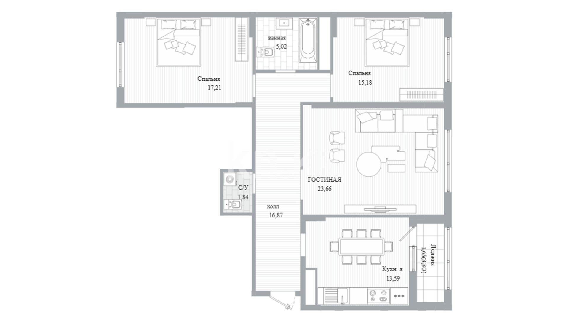 ЖК Evolution, 3-комнатная, цена 75 577 600 ₸, 784 000 ₸&nbsp;/&nbsp;м²