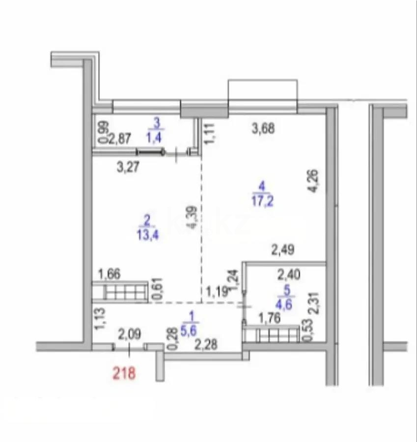 Продажа 2-комнатной квартиры, 42.2 м² в Алматы