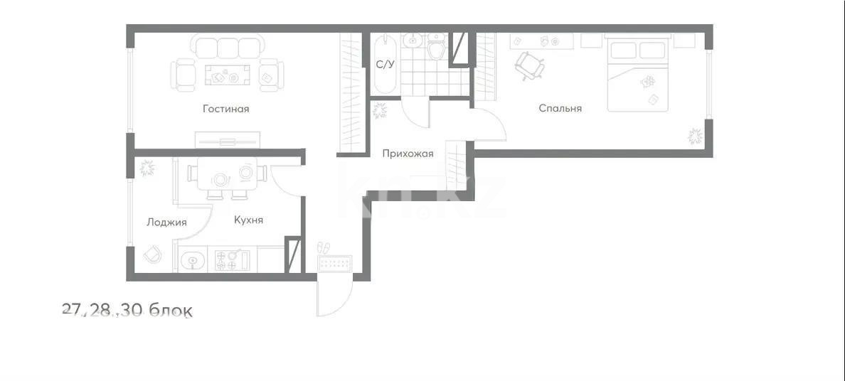 Продажа 3-комнатной квартиры, 72.5 м² в Алматы