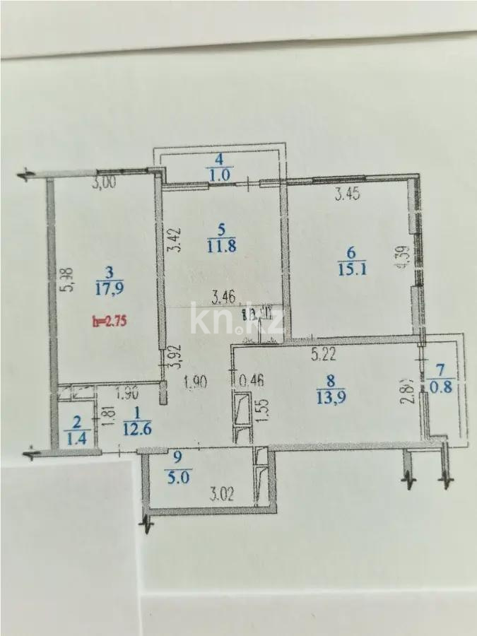 Продажа 3-комнатной квартиры, 79.2 м² в Алматы - фото 6