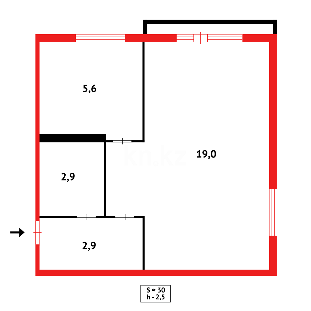 Продажа 1-комнатной квартиры, 30 м², пр. Момышулы в Темиртау - фото 7
