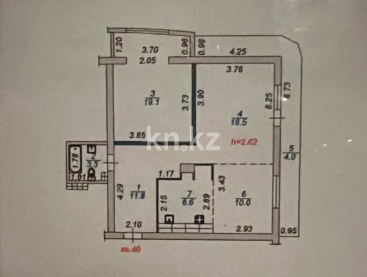 Продажа 2-комнатной квартиры, 74 м², мкр-н Жетысу-3, дом  52 в Алматы - фото 6