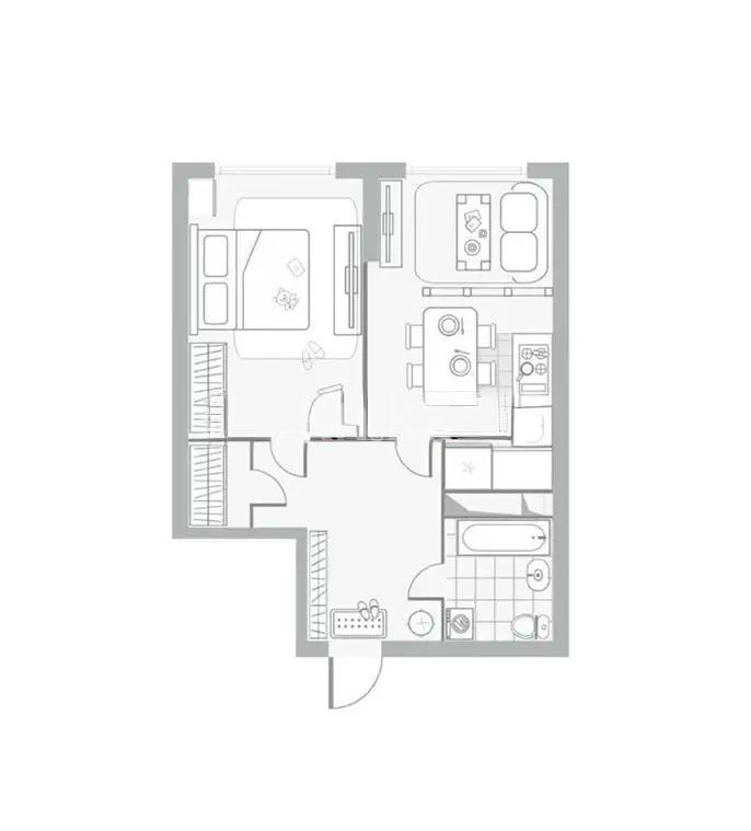 Продажа 1-комнатной квартиры, 46 м² в Алматы