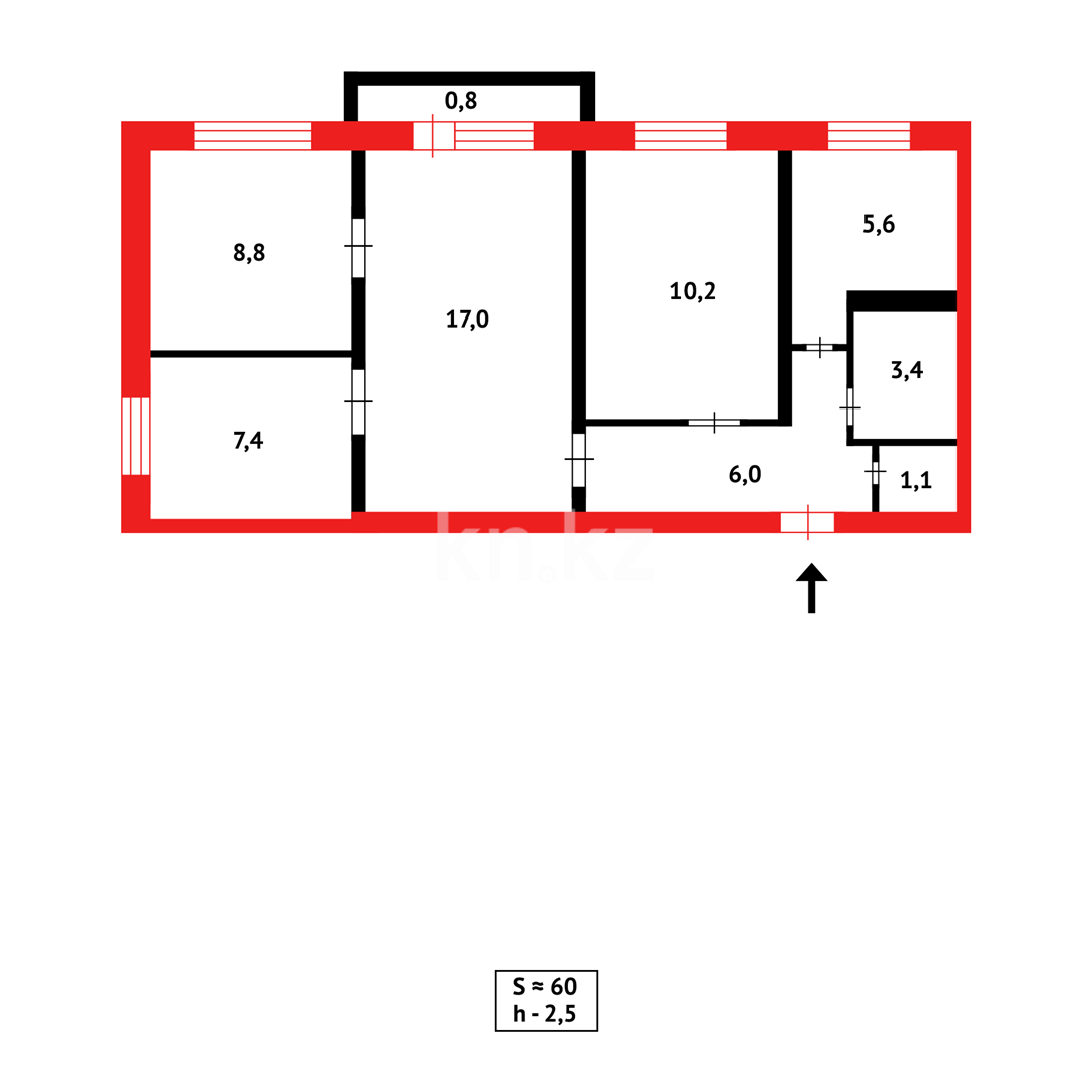 Продажа 4-комнатной квартиры, 61 м² в Сарани - фото 10