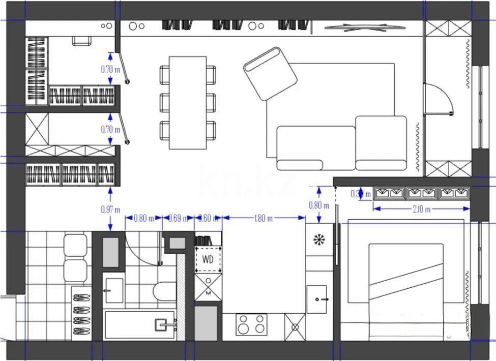 Продажа 2-комнатной квартиры, 61 м², пр. Сейфуллина, дом  469/1 в Алматы - фото 5