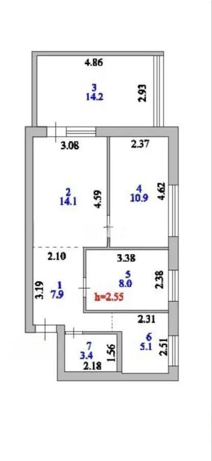 Продажа 4-комнатной квартиры, 64 м² в Астане - фото 6