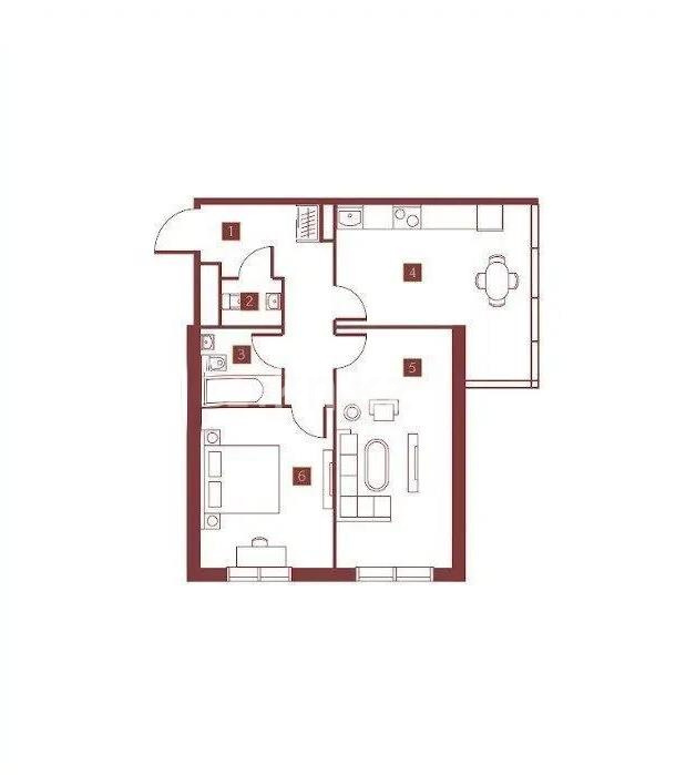 Продажа 2-комнатной квартиры, 52 м² в Алматы