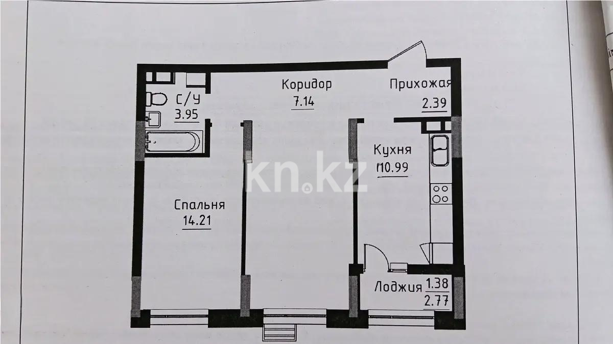 Продажа 2-комнатной квартиры, 59 м² в Астане