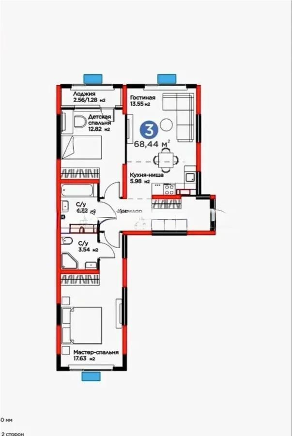 Продажа 3-комнатной квартиры, 70 м² в Алматы