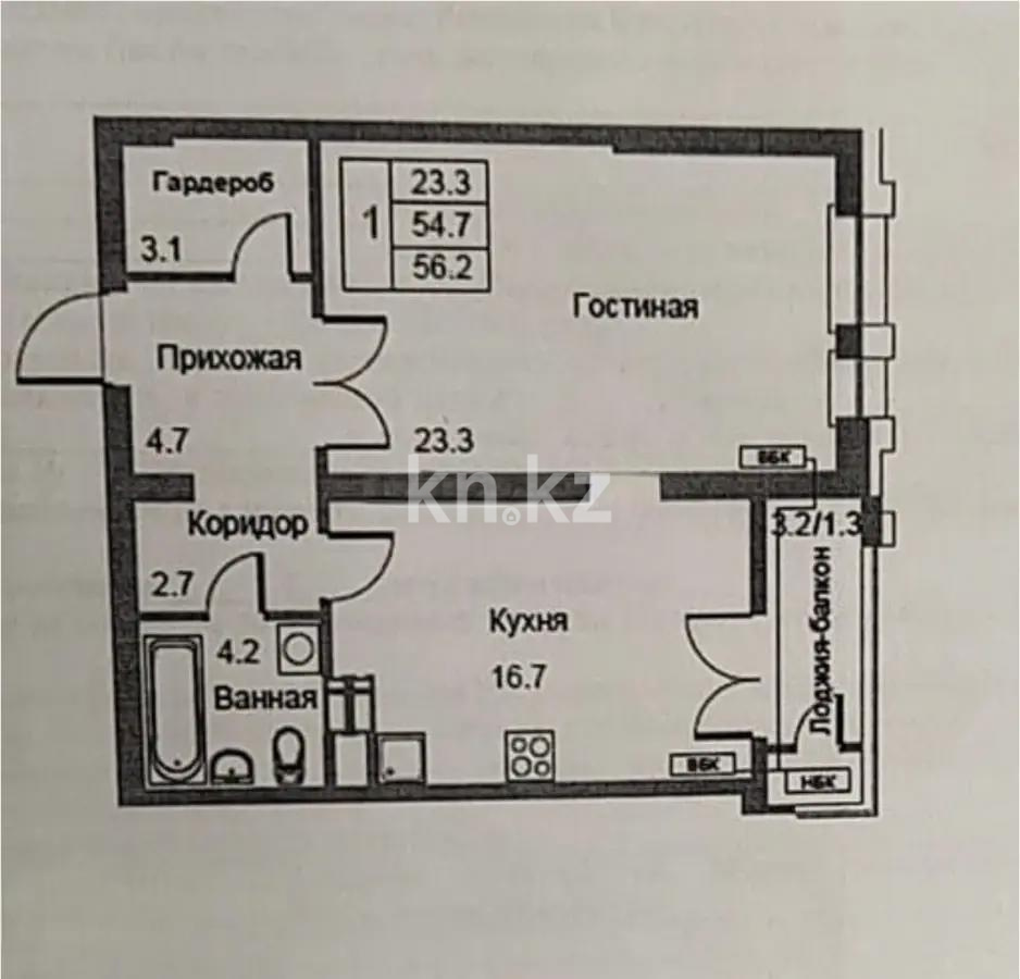 Продажа 2-комнатной квартиры, 58 м², ул. Жарокова, дом  218 в Алматы