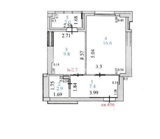 Продажа 1-комнатной квартиры, 39 м² в Астане