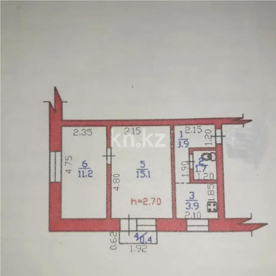 Продажа 2-комнатной квартиры, 38 м² в Алматы - фото 3