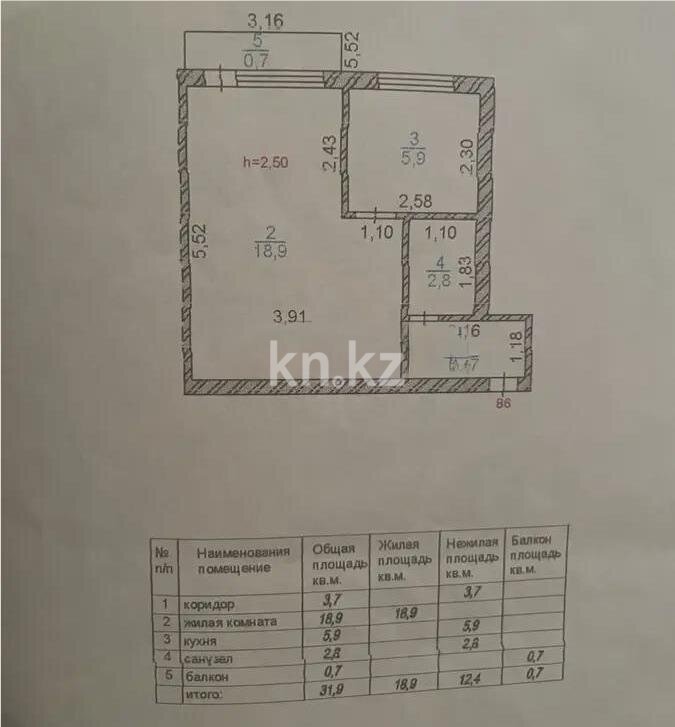 Продажа 1-комнатной квартиры, 31 м² в Караганде - фото 4