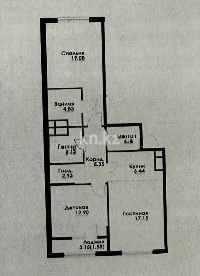Продажа 3-комнатной квартиры, 80 м² в Алматы