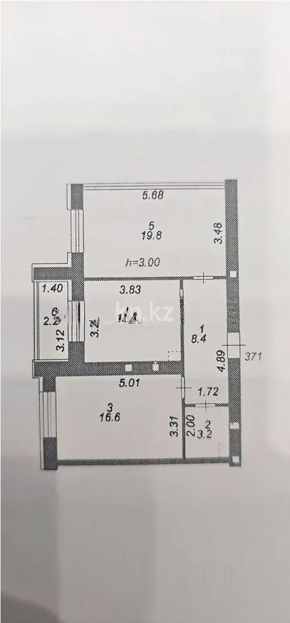 Продажа 2-комнатной квартиры, 63 м², ул. А-52, дом  8 в Астане