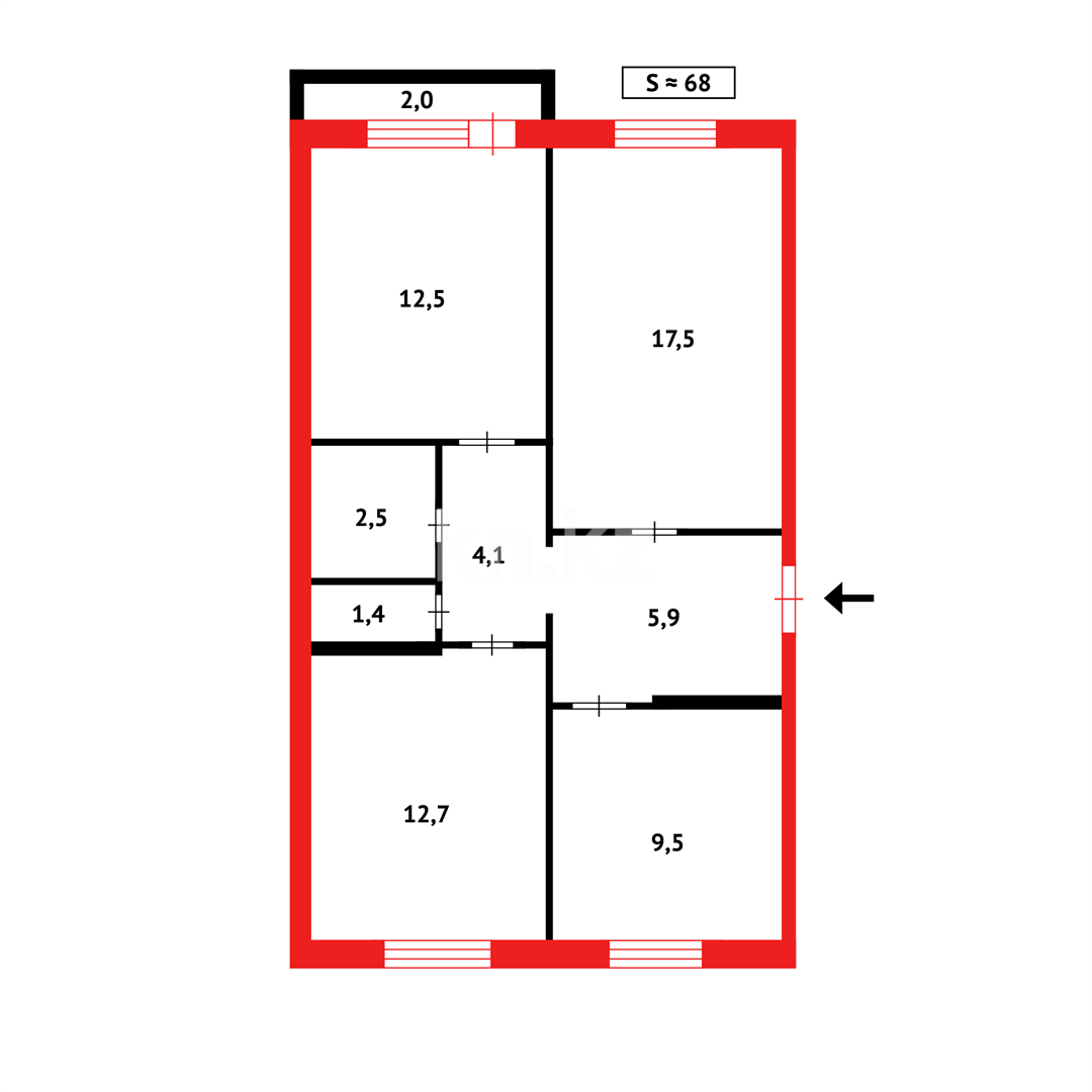 Продажа 3-комнатной квартиры, 67 м² в Темиртау - фото 19