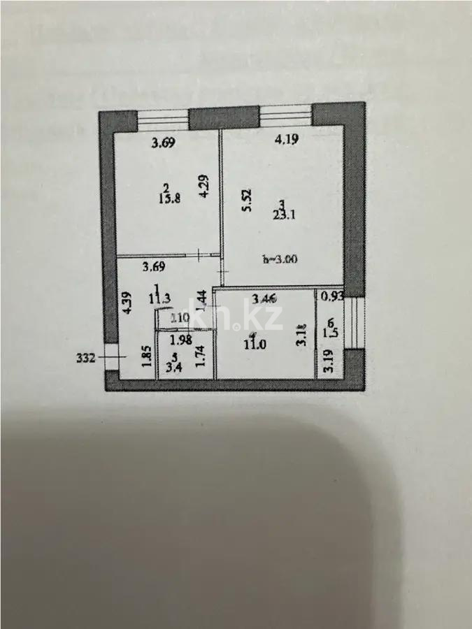 Продажа 2-комнатной квартиры, 66.1 м², ул. Е-15, дом  16 в Астане