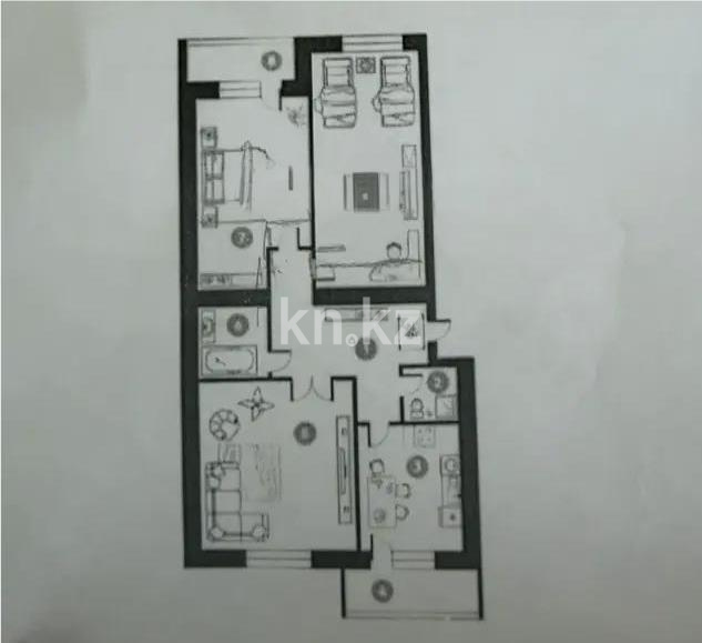 Продажа 3-комнатной квартиры, 90 м² в Караганде