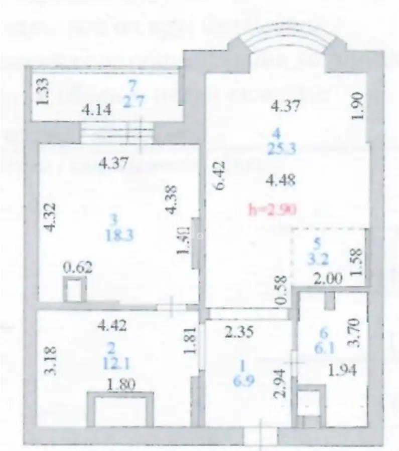 Продажа 2-комнатной квартиры, 74.6 м², ул. Габдуллина, дом  16 в Астане