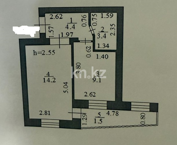 Продажа 1-комнатной квартиры, 33 м² в Астане - фото 13