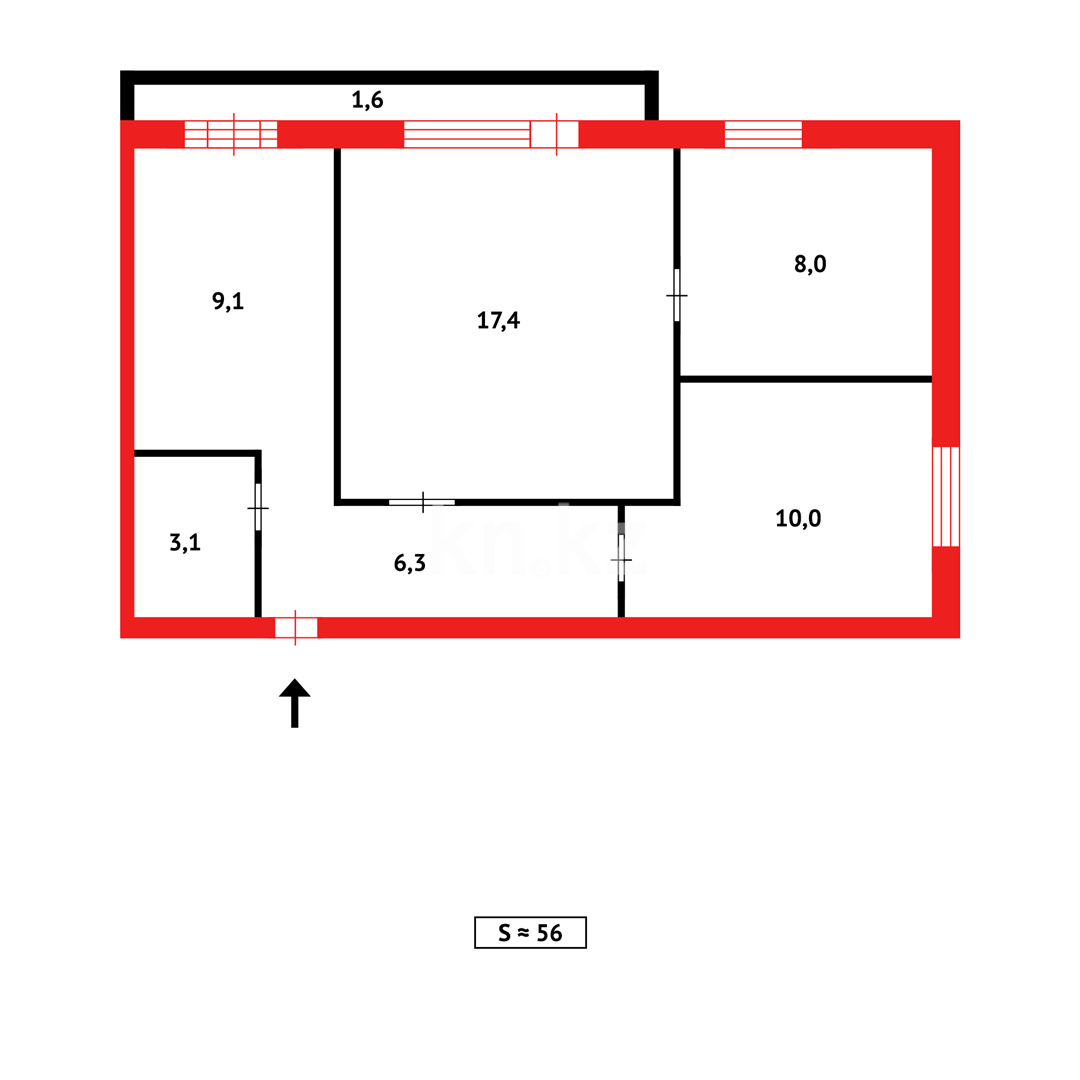 Продажа 3-комнатной квартиры, 56 м² в Темиртау - фото 12