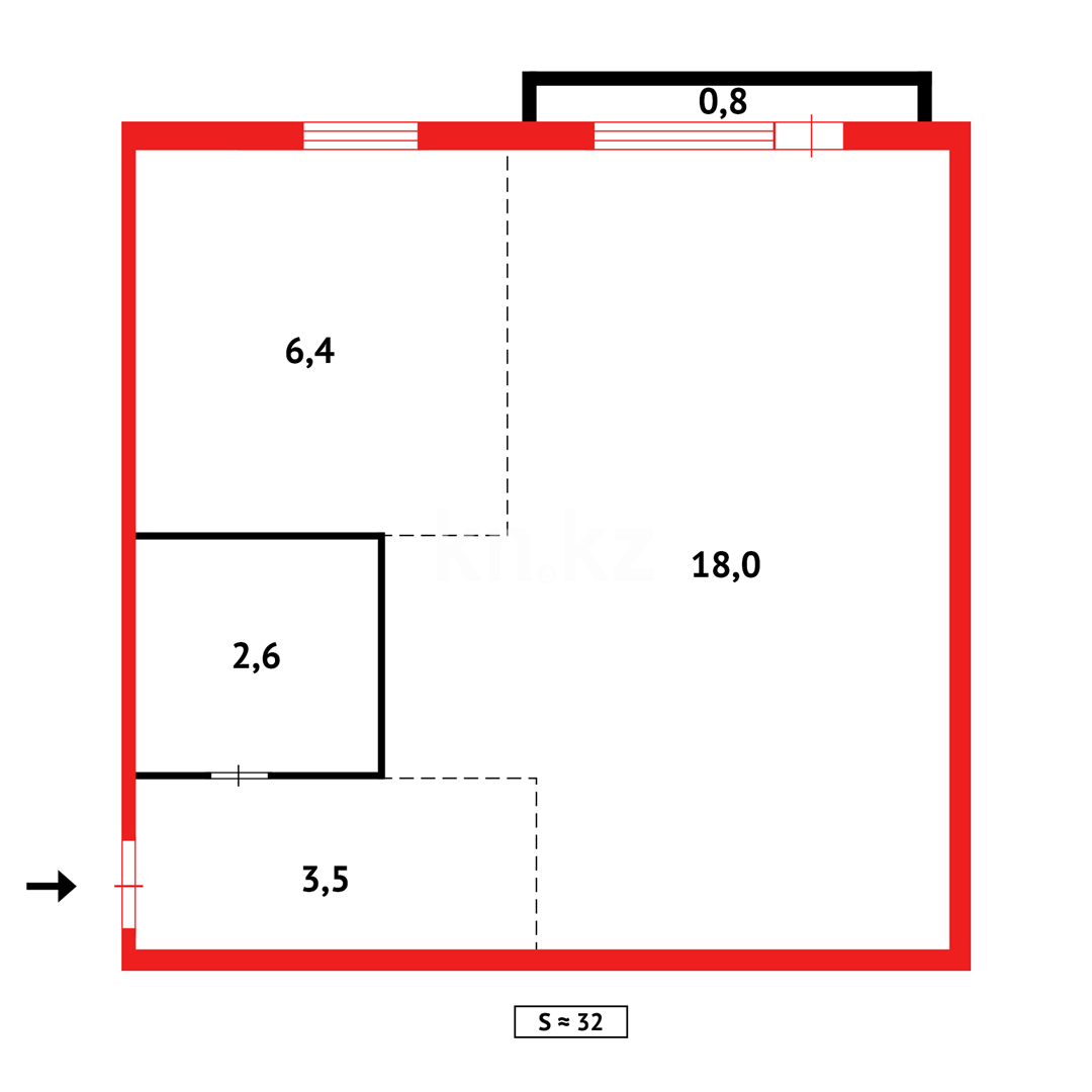 Продажа 1-комнатной квартиры, 32 м² в Темиртау - фото 5