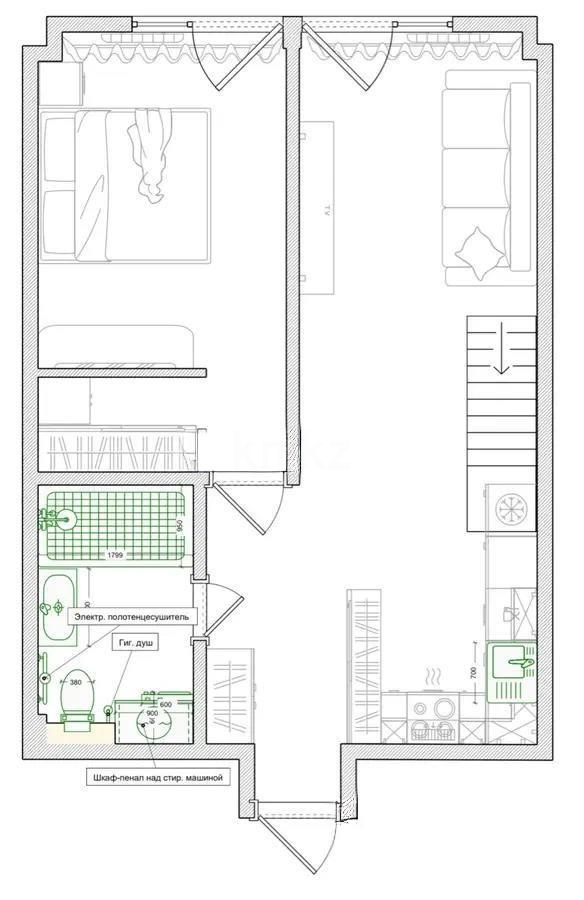 Продажа 2-комнатной квартиры, 49 м², ул. Омаровой, дом  35/1 в Алматы