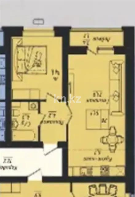 Продажа 2-комнатной квартиры, 51.1 м² в Астане