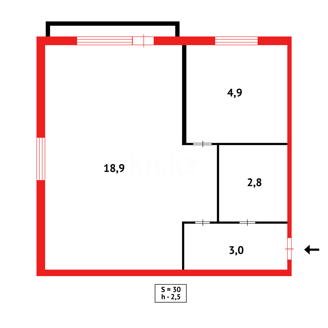 Продажа 1-комнатной квартиры, 31 м² в Темиртау - фото 8