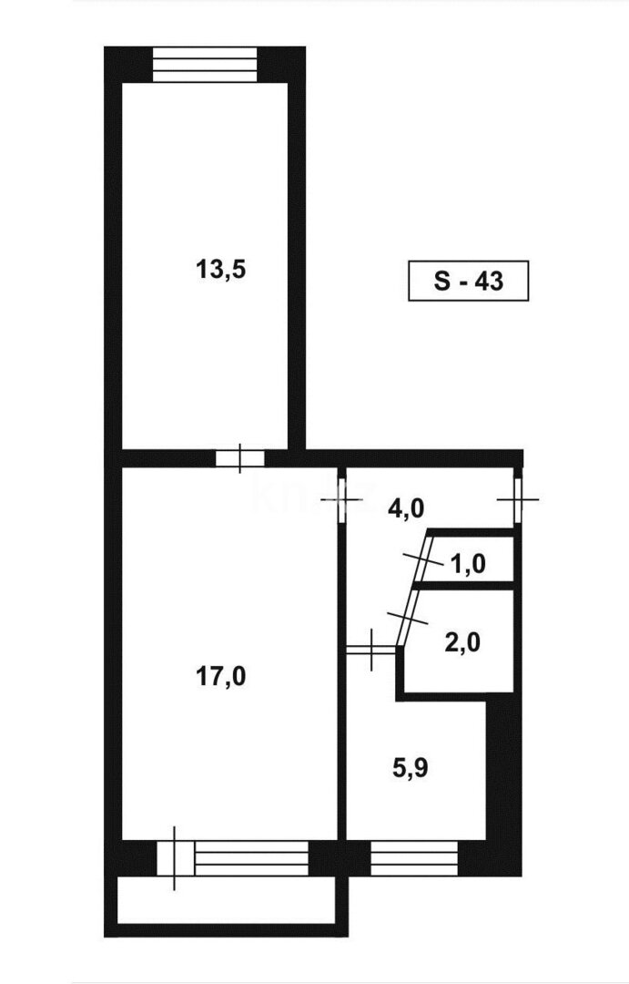Продажа 2-комнатной квартиры, 45 м² в Караганде - фото 9
