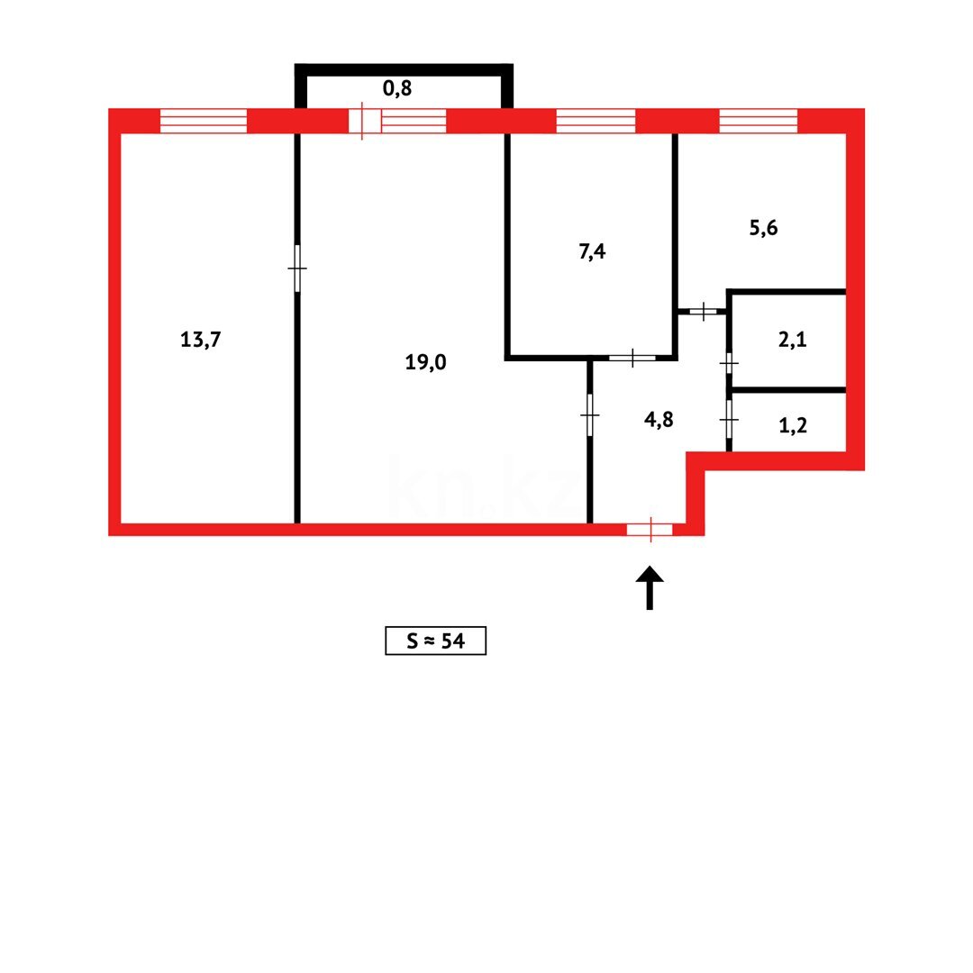 Продажа 3-комнатной квартиры, 54 м² в Темиртау - фото 17