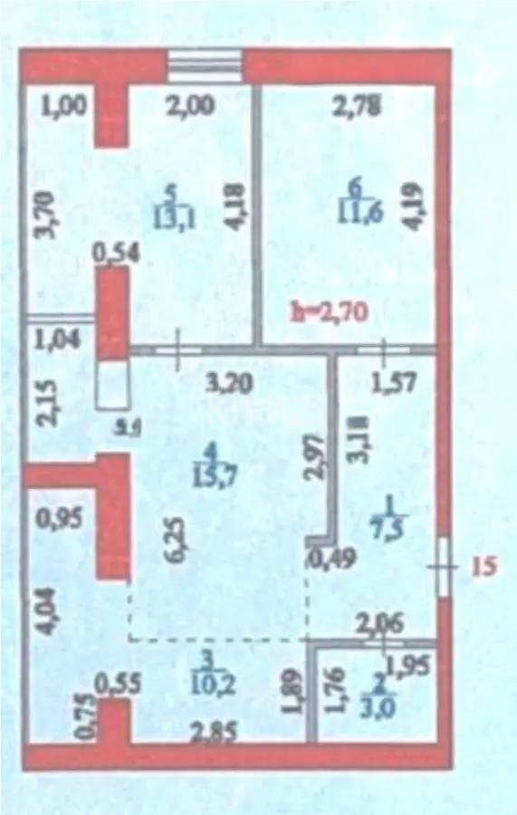Продажа 3-комнатной квартиры, 61 м² в Астане