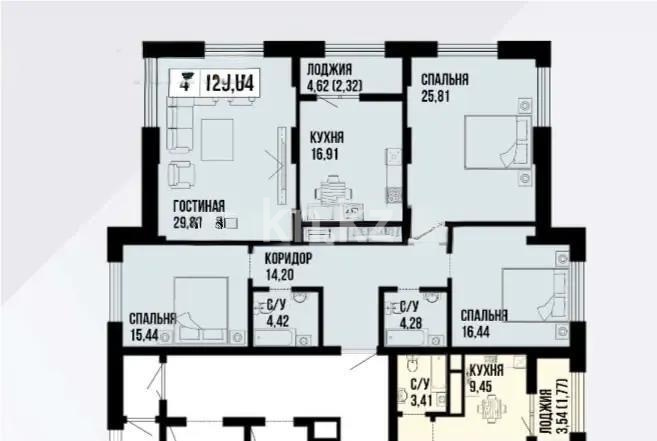 Продажа 4-комнатной квартиры, 130 м² в Астане - фото 5