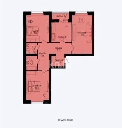 Продажа 3-комнатной квартиры, 96.6 м² в Астане