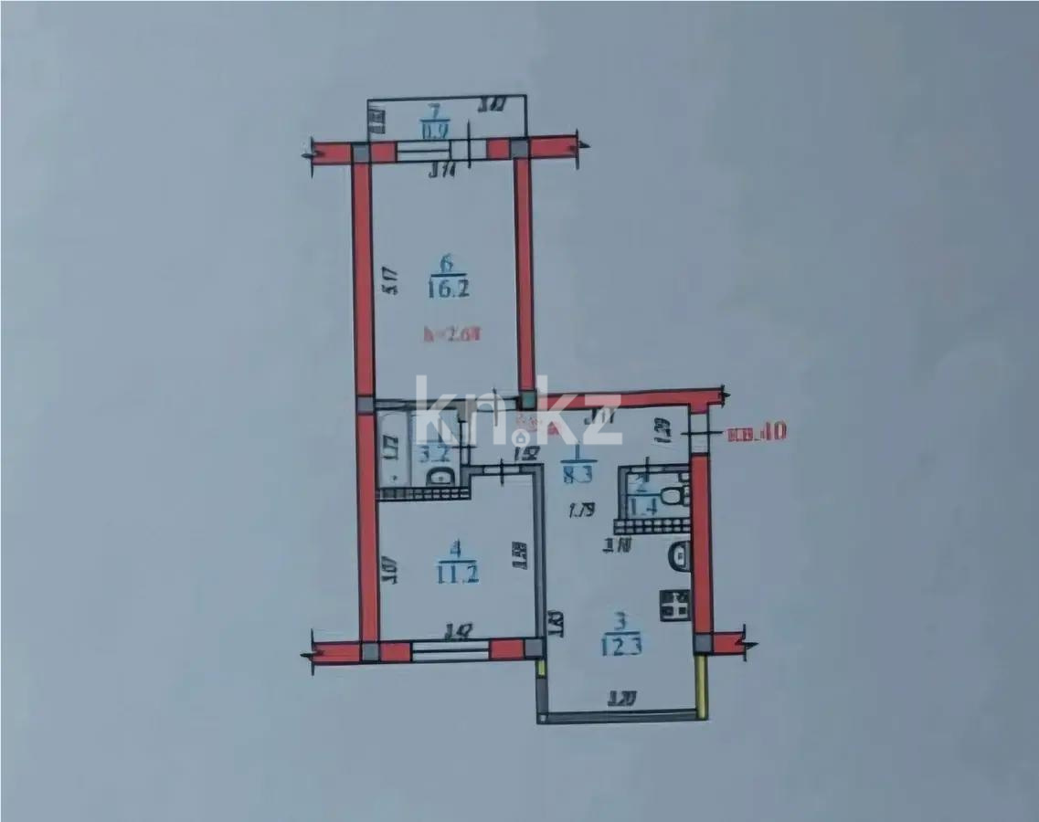 Продажа 2-комнатной квартиры, 54 м² в Алматы - фото 4