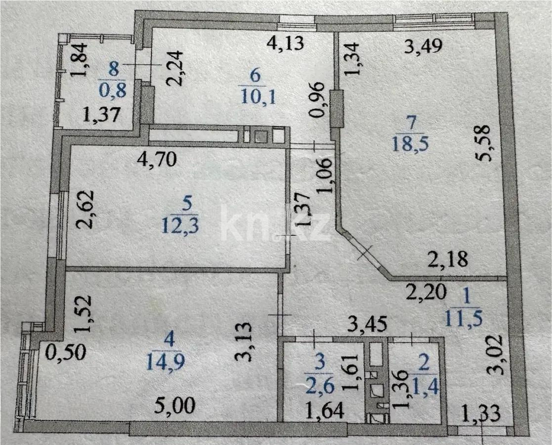 Продажа 3-комнатной квартиры, 72.1 м² в Астане