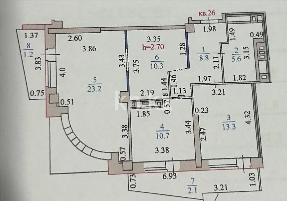 Продажа 3-комнатной квартиры, 75.2 м² в Астане - фото 7