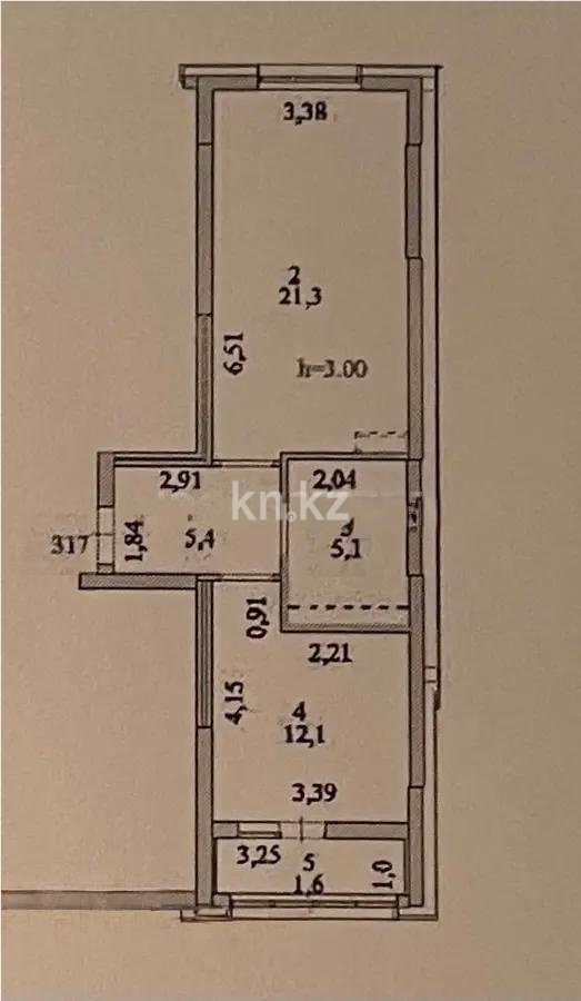 Продажа 2-комнатной квартиры, 45.5 м² в Астане - фото 3
