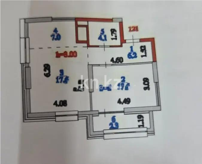 Продажа 2-комнатной квартиры, 50.7 м² в Астане - фото 2