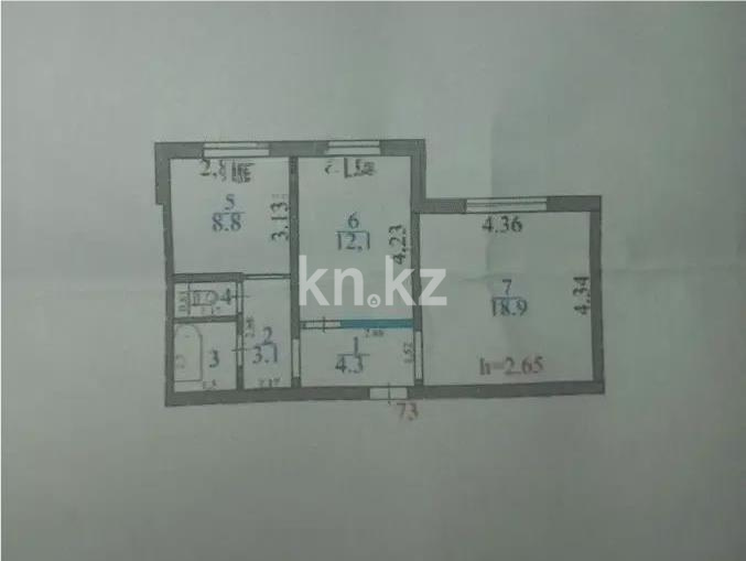 Продажа 2-комнатной квартиры, 50 м² в Абае