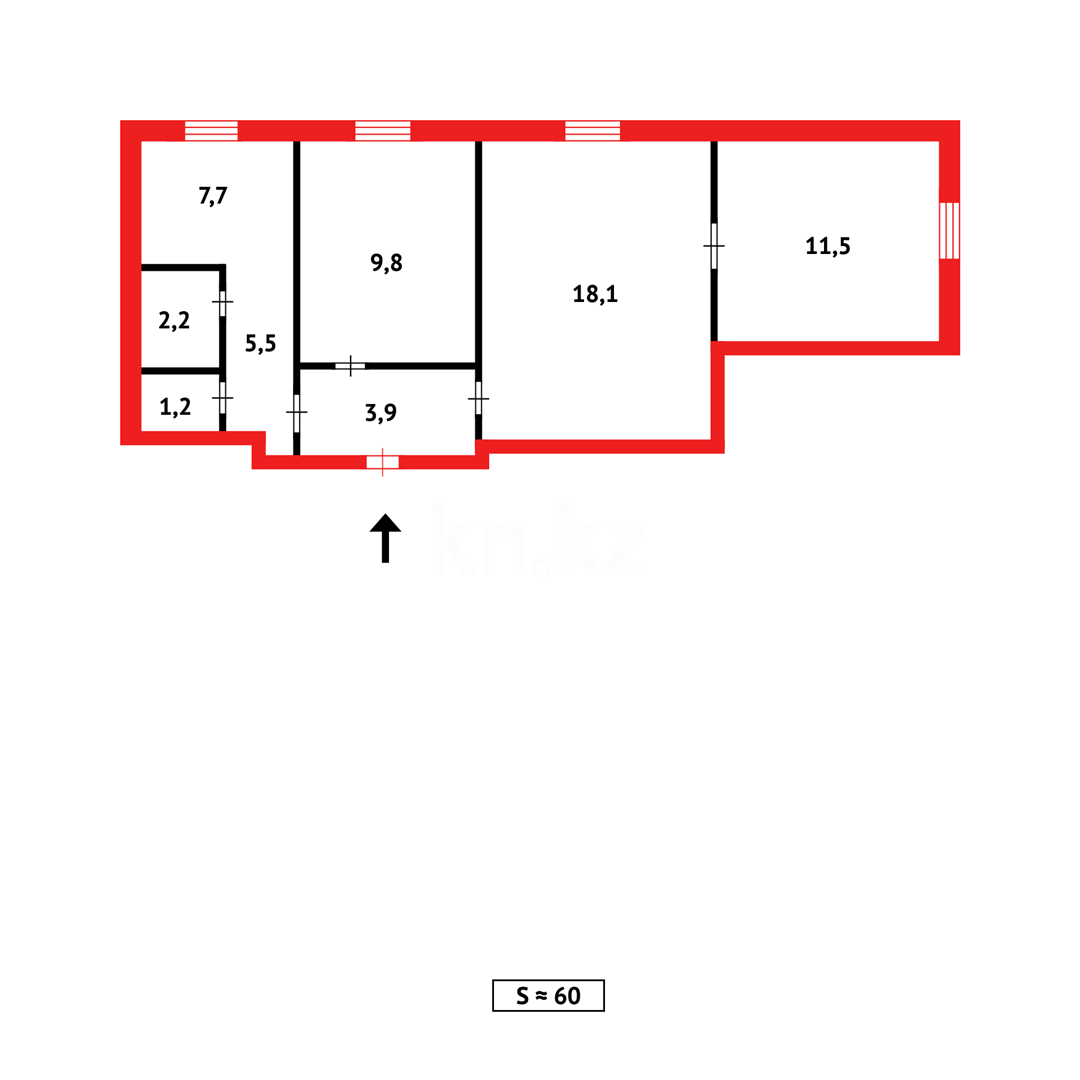 Продажа 3-комнатной квартиры, 60 м² в Темиртау - фото 12