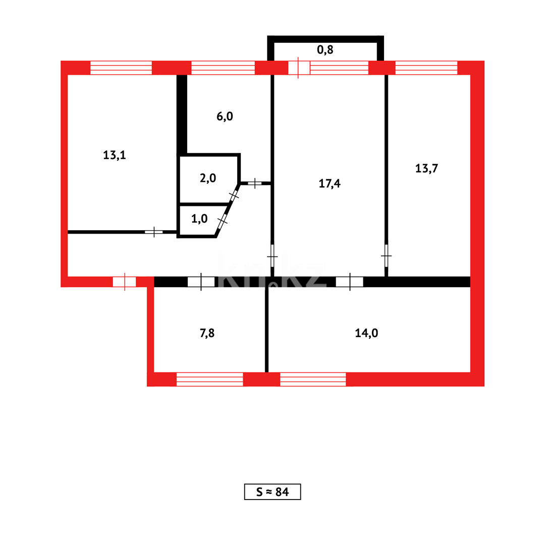 Продажа 5-комнатной квартиры, 83 м² в Караганде - фото 6