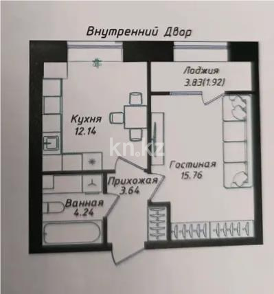 Продажа 1-комнатной квартиры, 38 м² в Астане