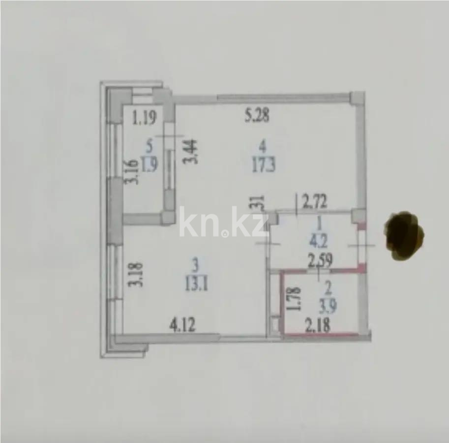 Продажа 1-комнатной квартиры, 41 м², пр. Кабанбай батыра, дом  58б/1 в Астане - фото 3