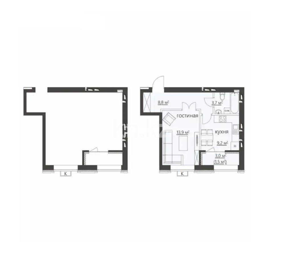 Продажа 1-комнатной квартиры, 38 м² в Караганде
