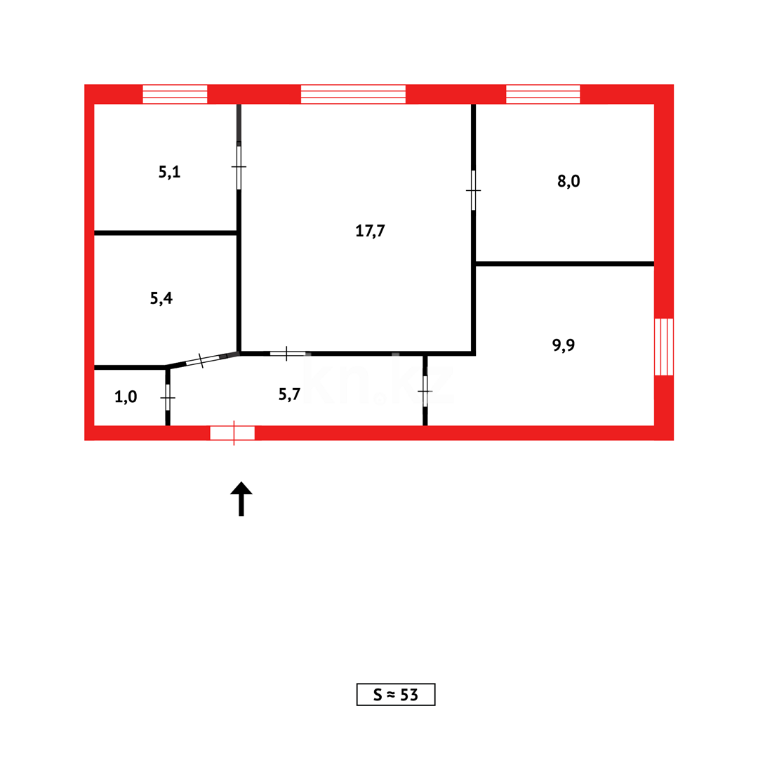 Продажа 3-комнатной квартиры, 55 м², мкр-н 7, дом  35 в Темиртау - фото 18