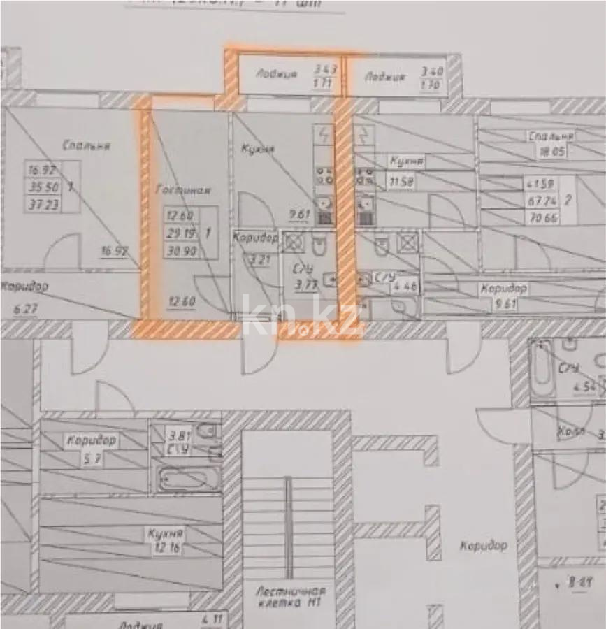 Продажа 1-комнатной квартиры, 30 м² в Астане