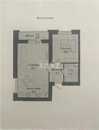 Продажа 2-комнатной квартиры, 55 м², ул. Толе би, дом  1 стр в Астане