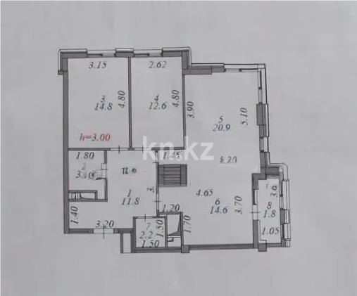 Продажа 3-комнатной квартиры, 82.5 м², ул. Акмешит, дом  1 в Астане - фото 3