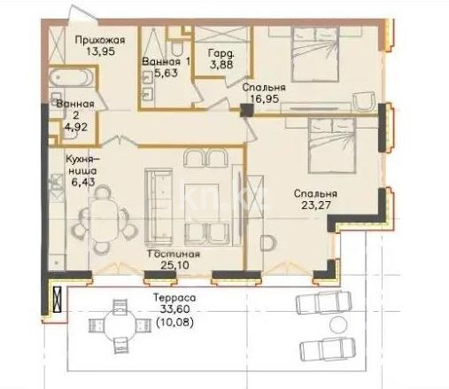 Продажа 3-комнатной квартиры, 110 м² в Алматы